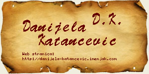 Danijela Katančević vizit kartica